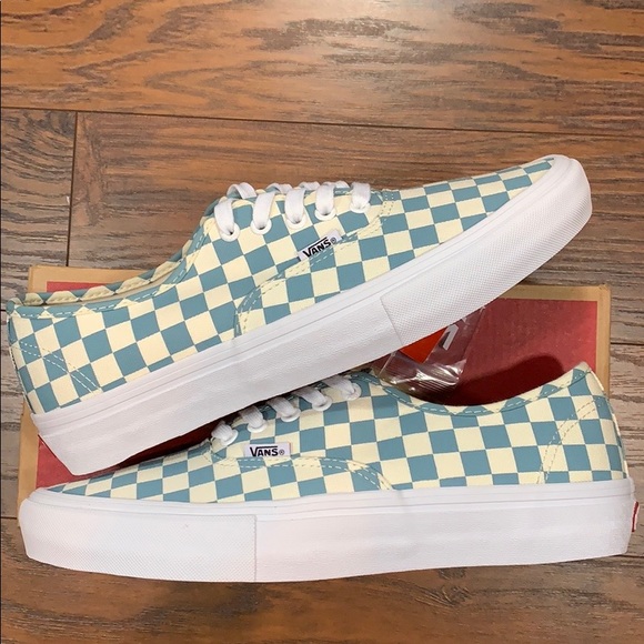 VANS AUTHENTIC PRO CHECKERBOARD SMOKE BLUE MEN’S - Picture 7 of 15